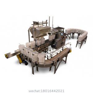 2-Head In-line Automatic Net Weight Pail Filling & Closing Machine for 1/2 Pint to Pails with DFS Fill Cart