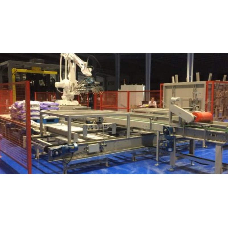 全自動(dòng)機(jī)器人袋裝碼垛線