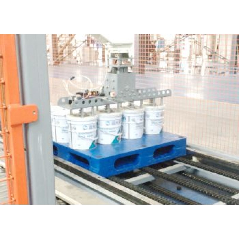 全自動(dòng)桶裝機(jī)器人碼垛線