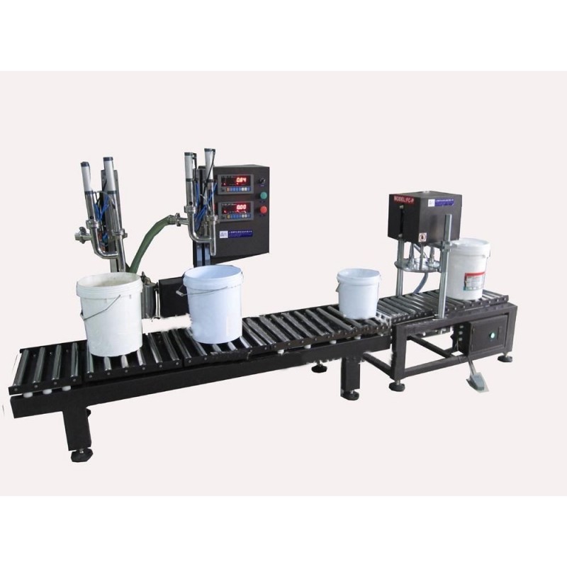 半自動稱重灌裝機(jī)20L+桶蓋壓蓋機(jī)