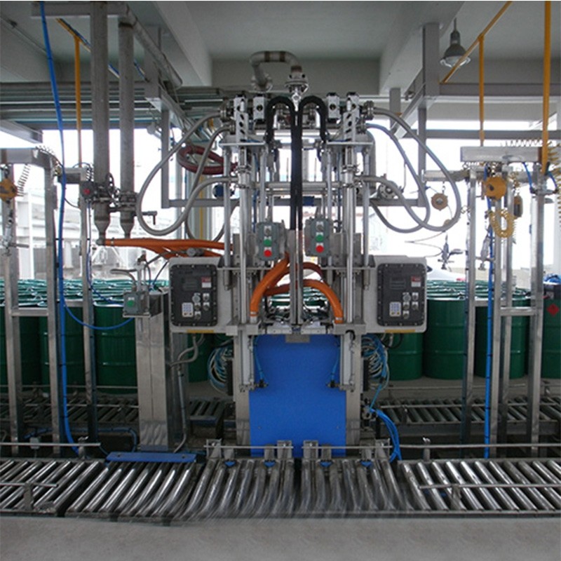 雙頭稱重式灌裝機 300kg智能灌裝線（自動卸蓋、灌裝、上蓋）