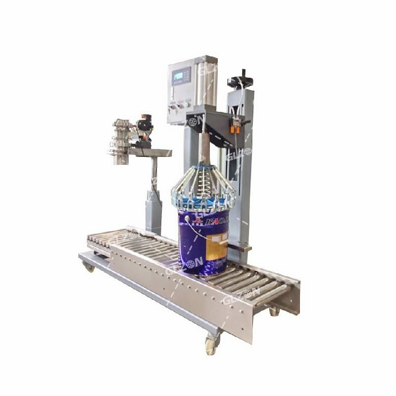 50L石油化工灌裝機(jī)_自動(dòng)貼標(biāo)灌裝機(jī)